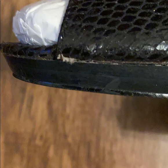 Nine West snake skin open toe pump size 10M - Picture 4 of 10